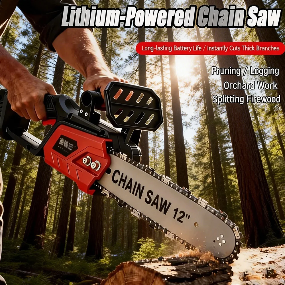 Cordless Chainsaw 12 Inch Battery - Беспроводная электрическая цепная пила 12/16 дюймов,