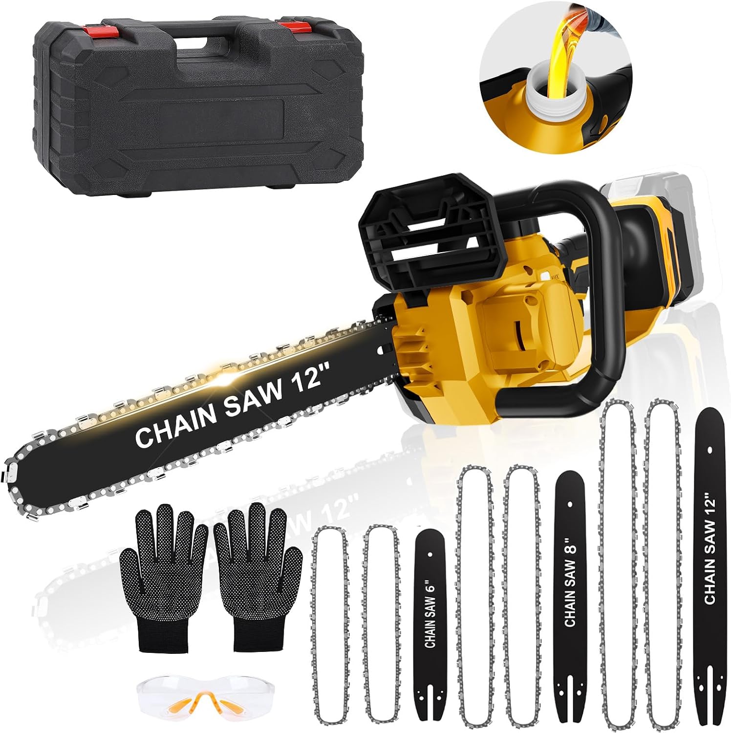 Brushless Chainsaw 8 Inch 20V - Беспроводная цепная пила 3-в-1 для аккумулятора