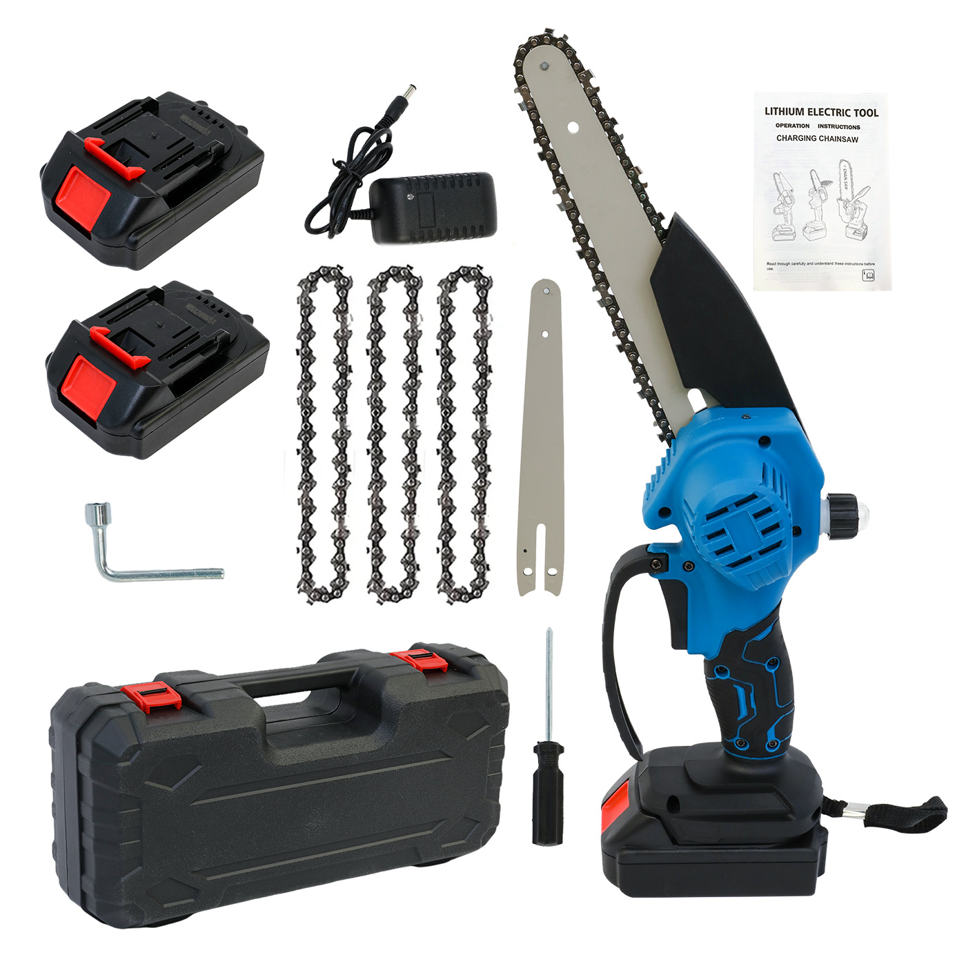 Brushless Chainsaw 8 Inch 20V - Ручная бензопила 8 дюймов, аккумуляторная, мощная,