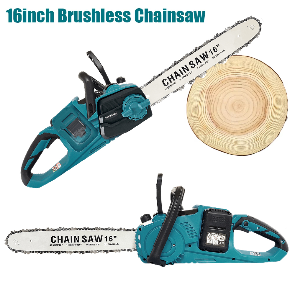 Electric Chainsaw 16 Inch Corded - PATUOPRO 16-дюймовая бесщеточная бензопила, аккумуляторная электрическая