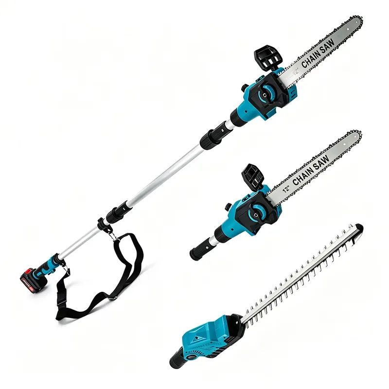 Cordless Chainsaw 12 Inch Battery - Аккумуляторная высоторезная пила-кусторез 2-в-1, 21В, бесщеточная,