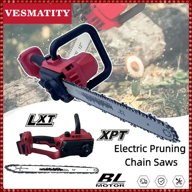 Cordless Chainsaw 12 Inch Battery - Бесщеточная цепная пила 12 дюймов с