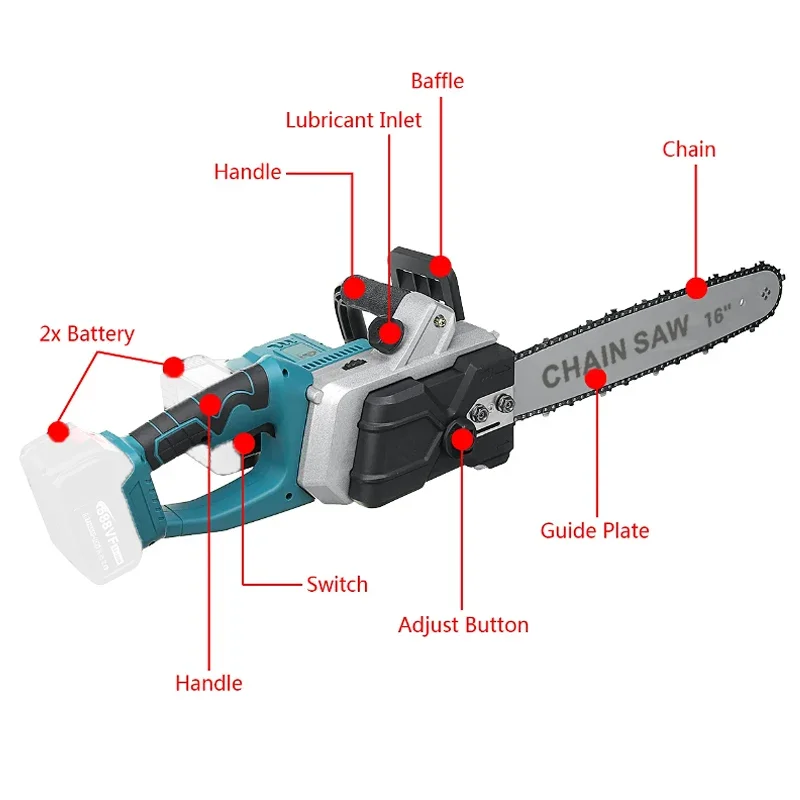 16-дюймовая аккумуляторная эле – обзор и цена Electric Chainsaw 16 Inch Corded