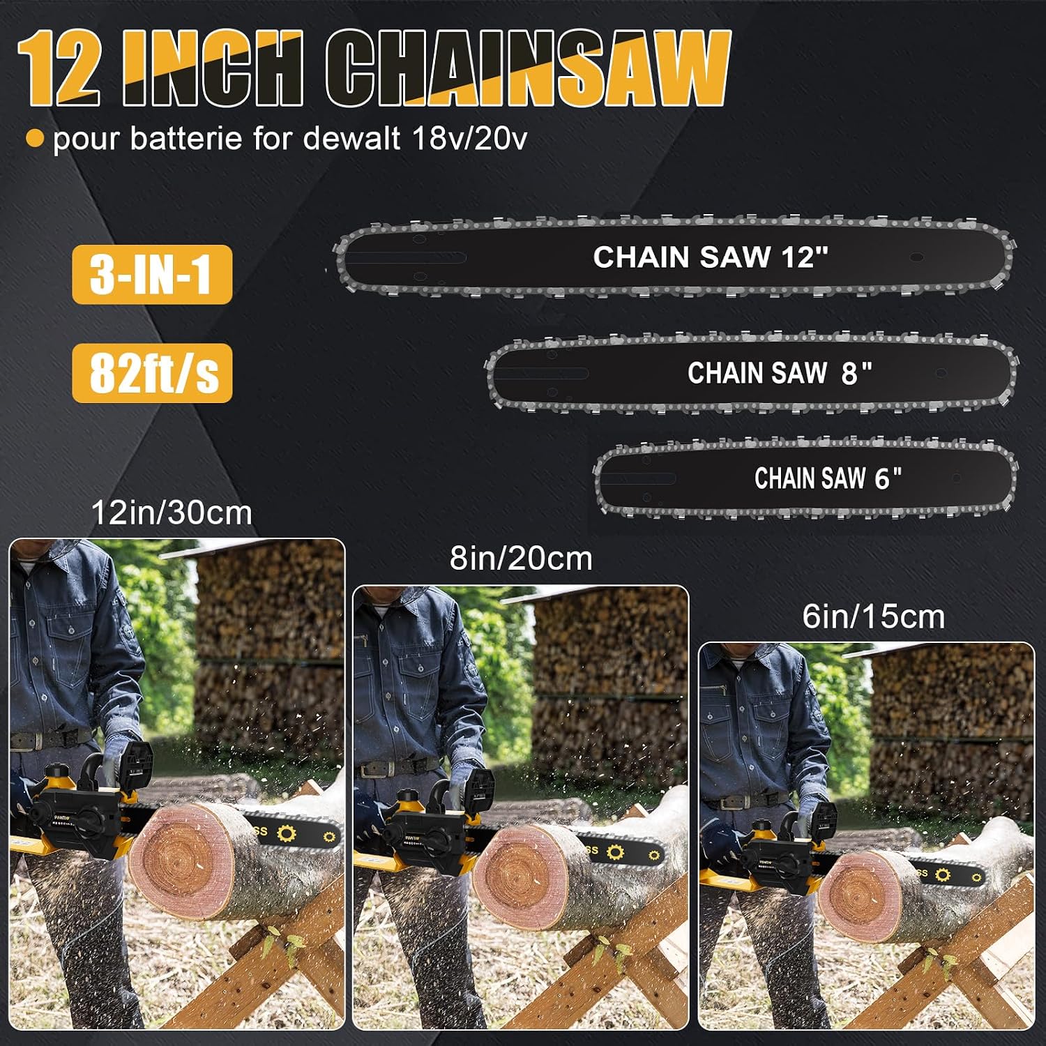 Беспроводная цепная пила 3-в-1 – обзор и цена Brushless Chainsaw 8 Inch 20V