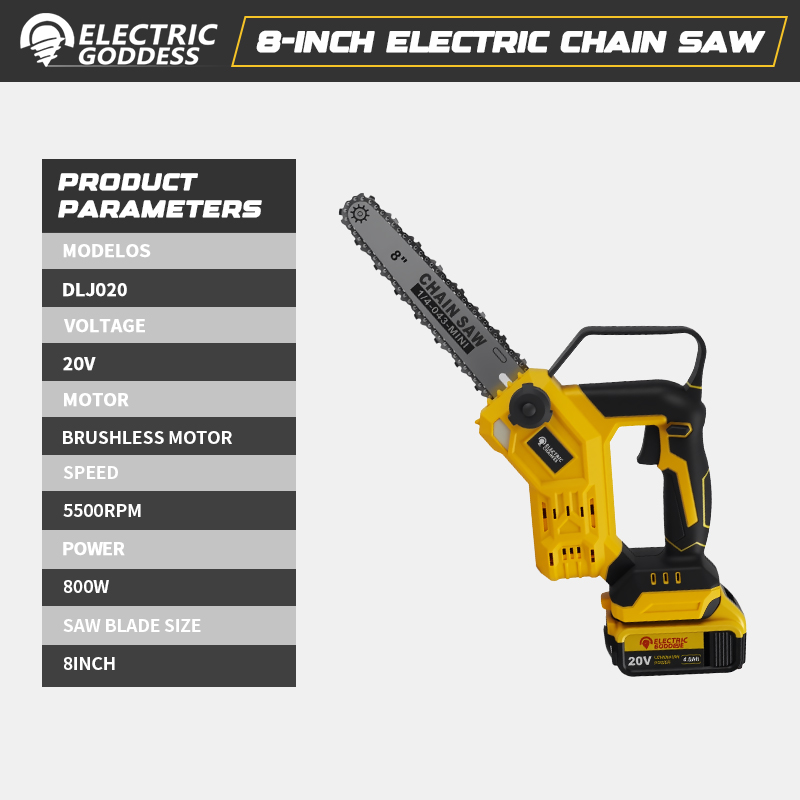 8-дюймовая бесщеточная электри – обзор и цена Brushless Chainsaw 8 Inch 20V