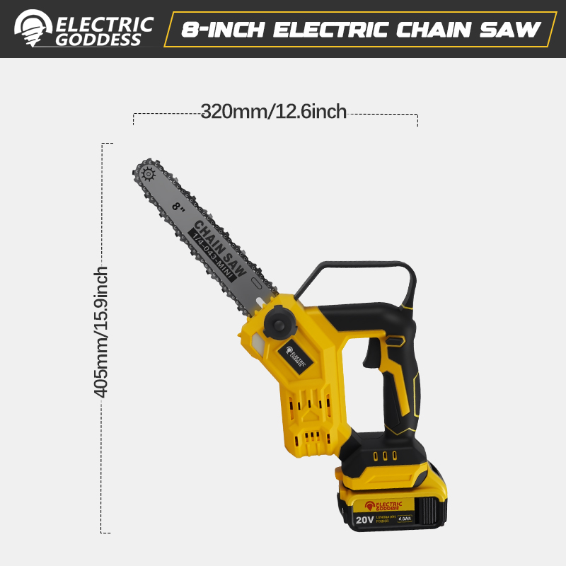 8-дюймовая бесщеточная электри – обзор и цена Brushless Chainsaw 8 Inch 20V