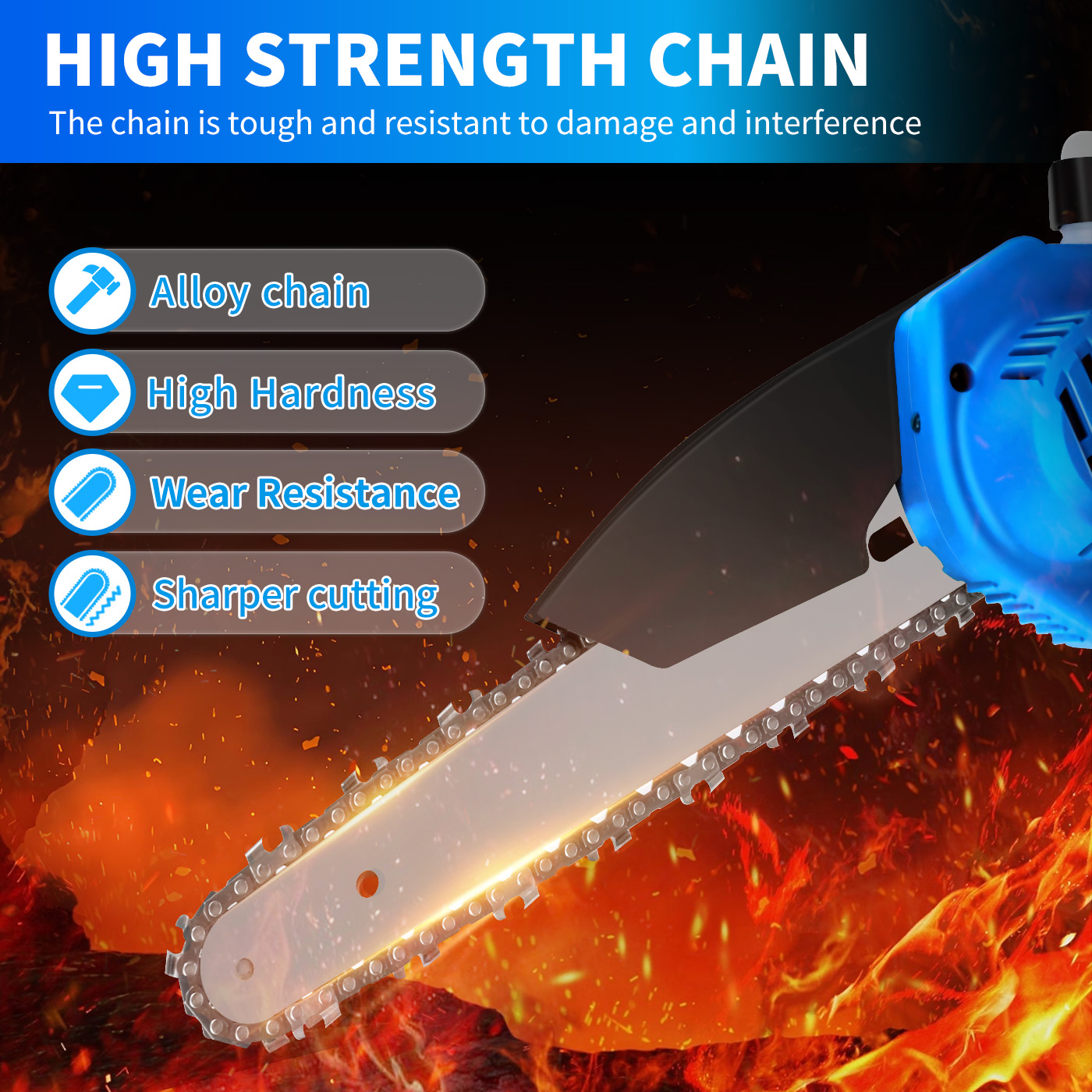 Ручная бензопила 8 дюймов, акк – обзор и цена Brushless Chainsaw 8 Inch 20V