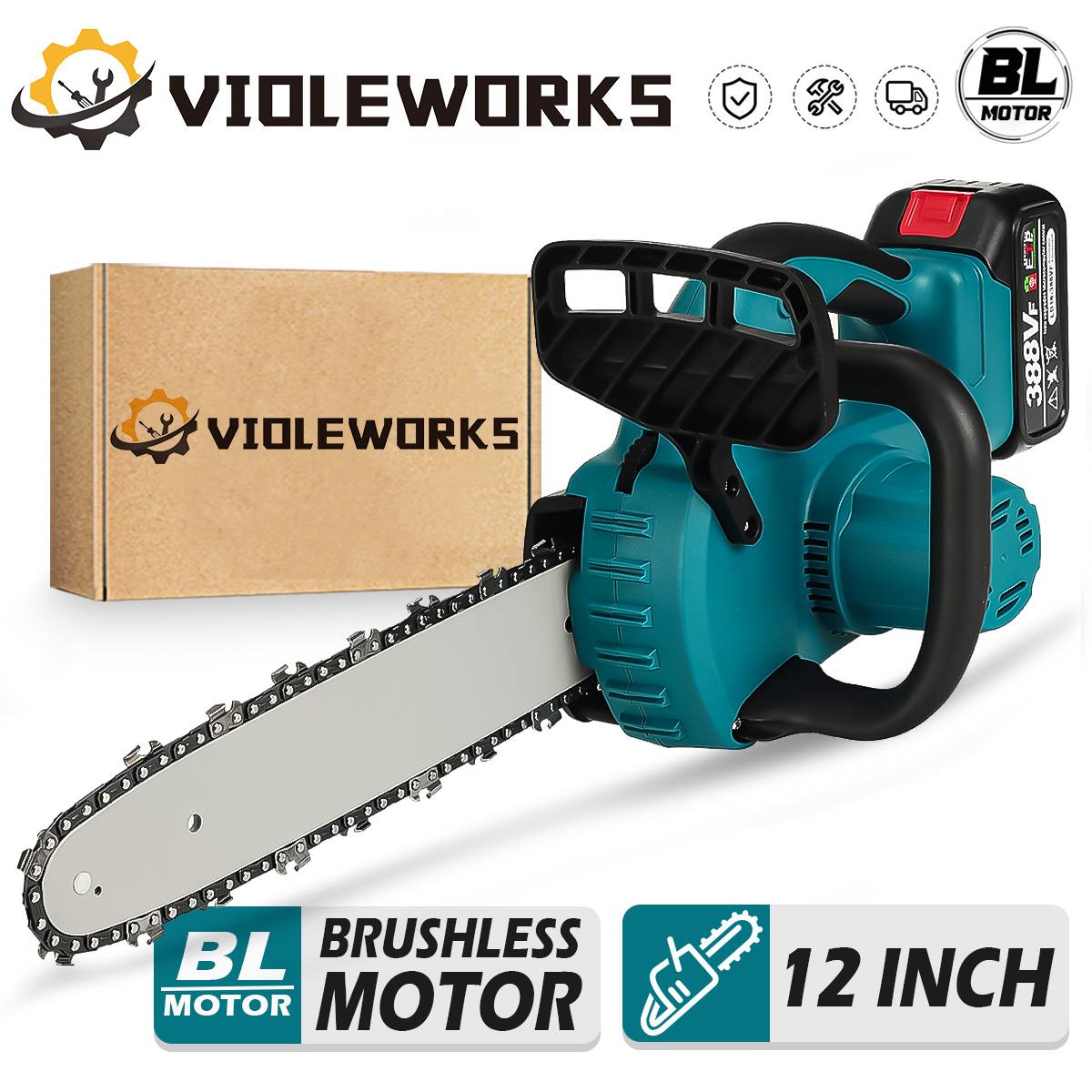 Беспроводная бесщеточная Элект – обзор и цена Cordless Chainsaw 12 Inch Battery