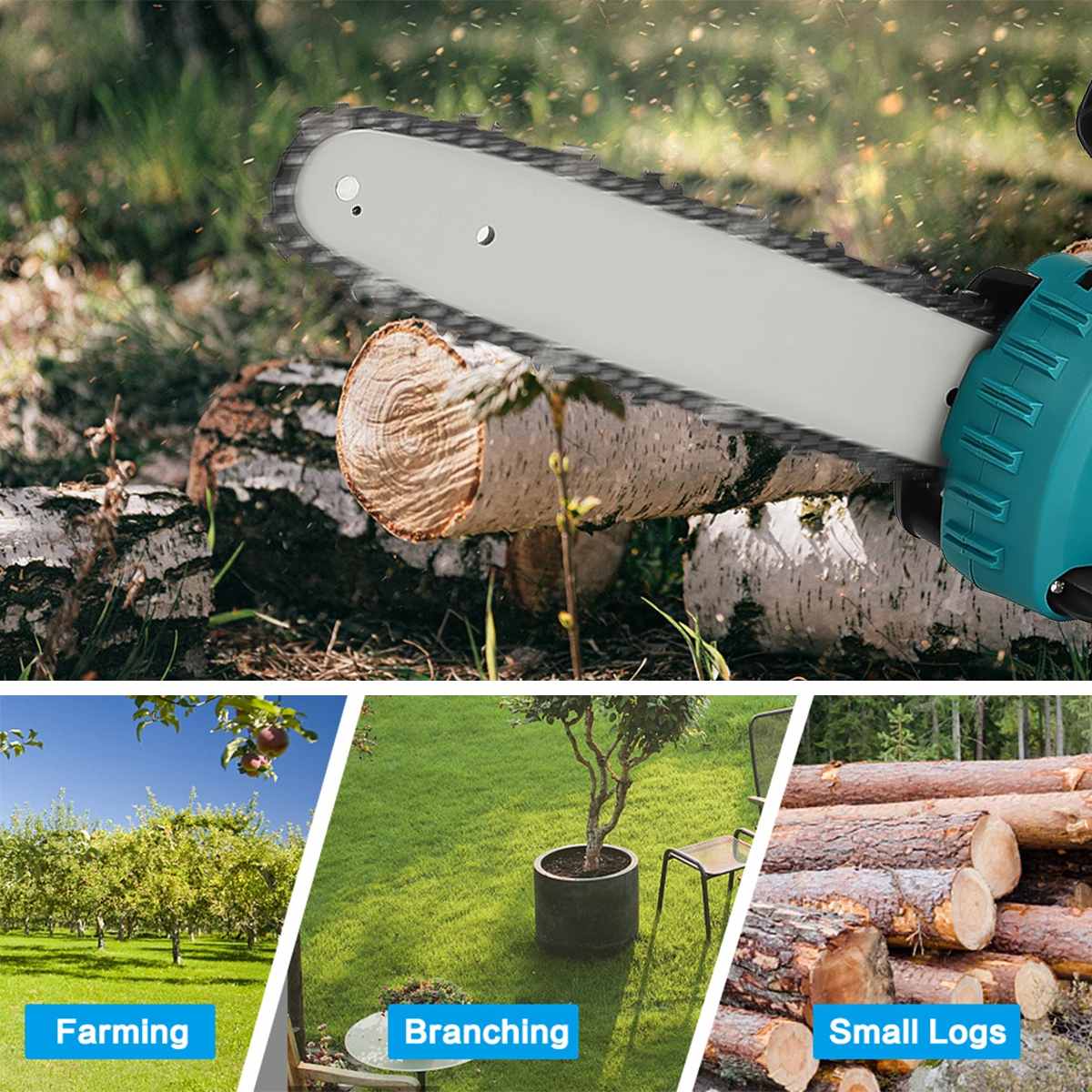 Беспроводная бесщеточная Элект – обзор и цена Cordless Chainsaw 12 Inch Battery