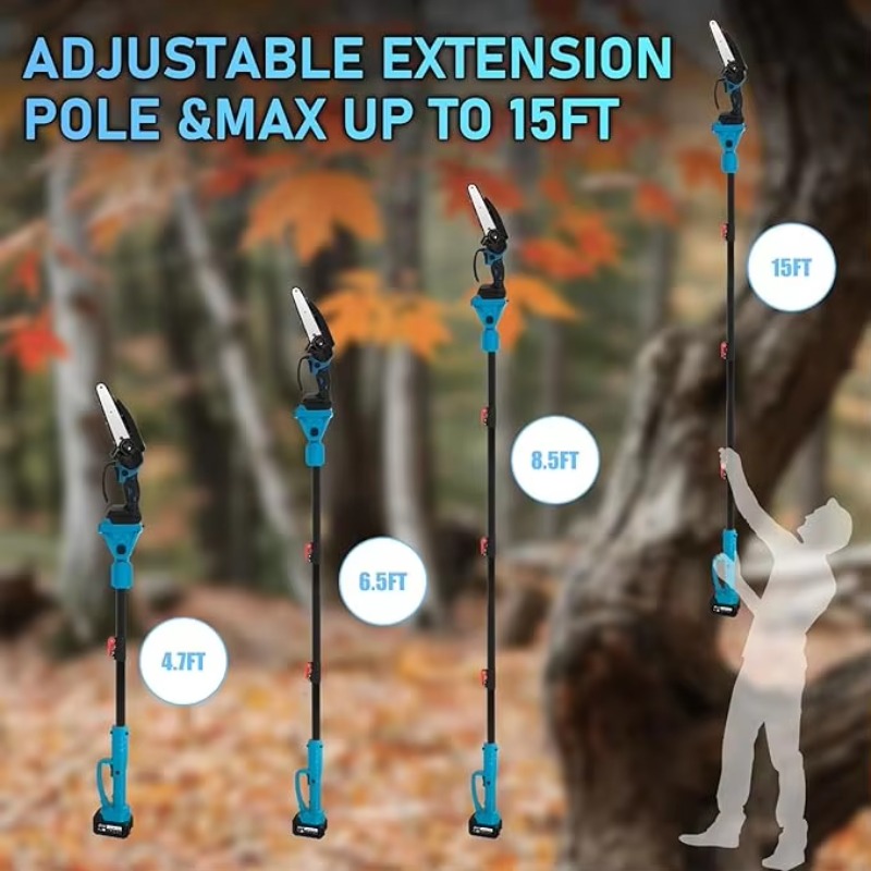 Аккумуляторная телескопическая – обзор и цена Pole Saw Cordless Telescopic
