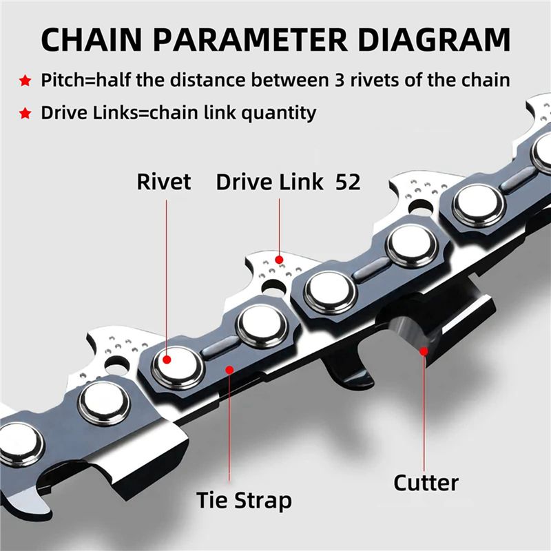 AT29-8 Комплект цепей для бенз – обзор и цена Chainsaw Chain 3/8 Pitch