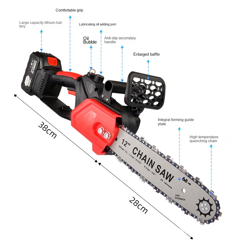 8-дюймовая 12-дюймовая 16-дюйм – обзор и цена Brushless Chainsaw 8 Inch 20V