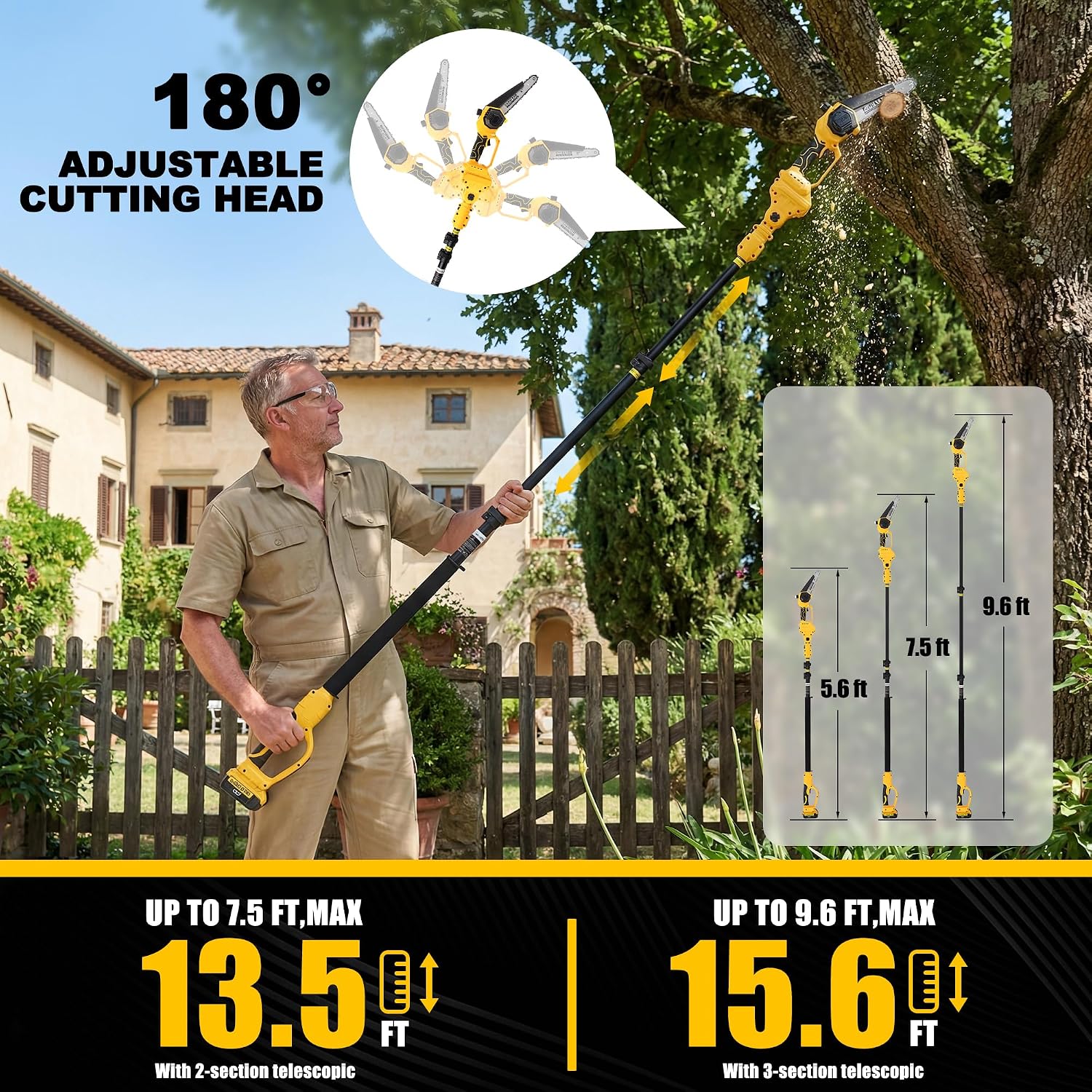 Аккумуляторная телескопическая – обзор и цена Brushless Chainsaw 8 Inch 20V