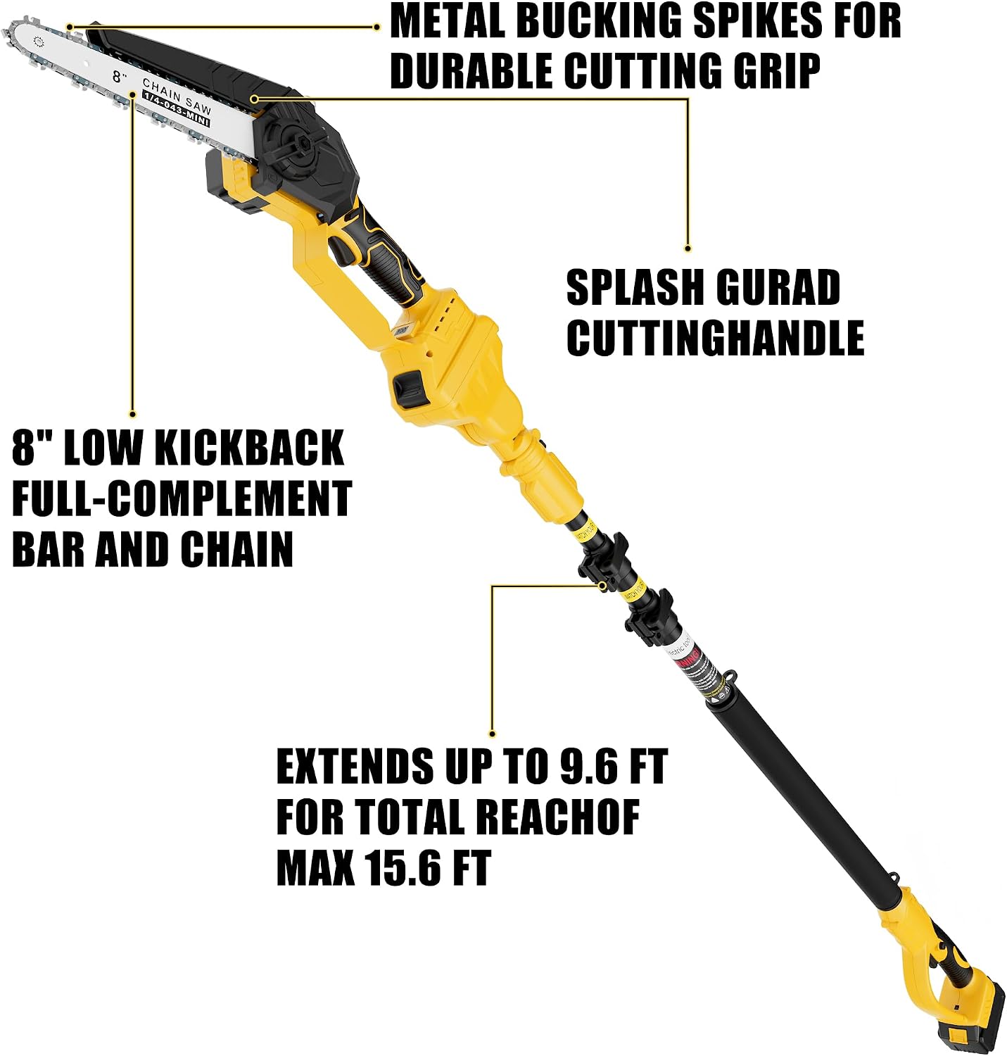 Аккумуляторная телескопическая – обзор и цена Brushless Chainsaw 8 Inch 20V