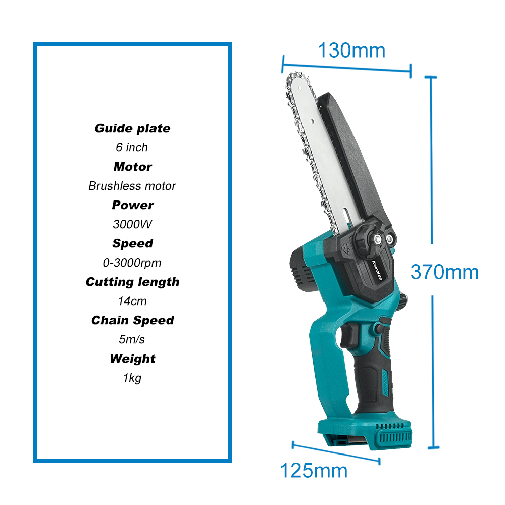 Kamolee 6-дюймовая 8-дюймовая  – обзор и цена Mini Chainsaw 6 Inch Cordless