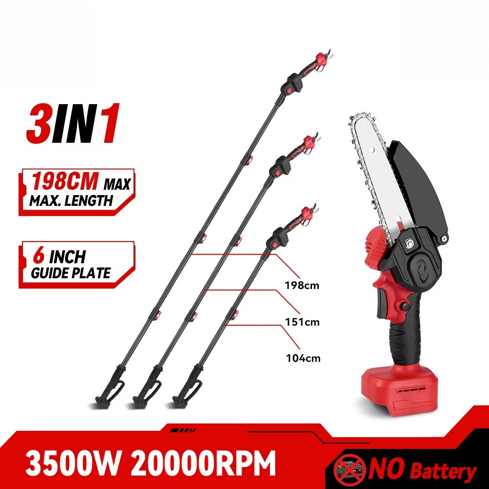 Бесщеточный набор садовых инст – обзор и цена Pole Saw Cordless Telescopic