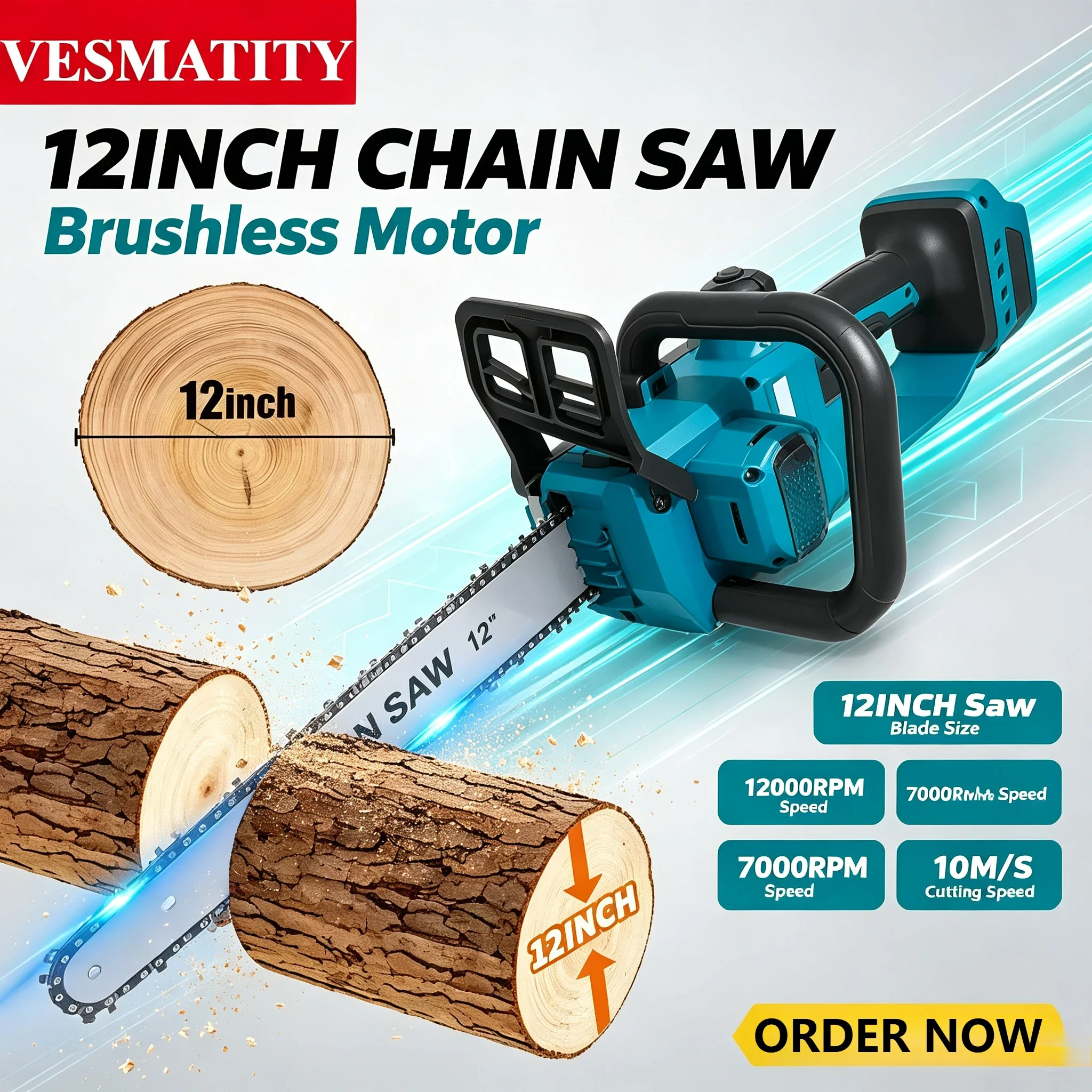 12-дюймовая бесщеточная электр – обзор и цена Cordless Chainsaw 12 Inch Battery