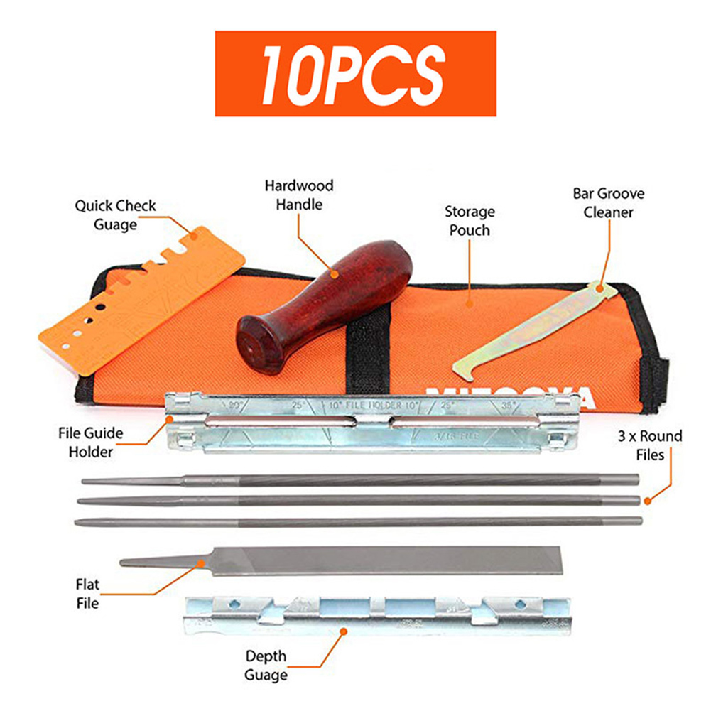 Набор для заточки цепей бензоп – обзор и цена Chainsaw File Kit Round